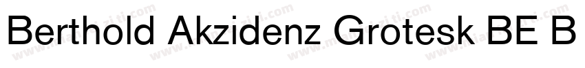 Berthold Akzidenz Grotesk BE Bold C字体转换